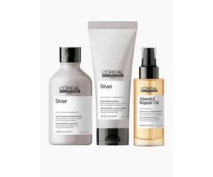 L'Oréal Professionnel Silver Shampoo, Conditioner and Oil Trio