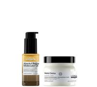 L'Oréal Professionnel Ultimate Repair Treatment Set: Metal Detox Hair Mask 150ml & Absolut Repair Molecular Bi-Phase Hair Oil