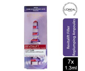 L'Oreal Revitalift Filler 7 Day Cure Replumping Ampoules Pure Hyaluronic Acid + Vitamin B5
