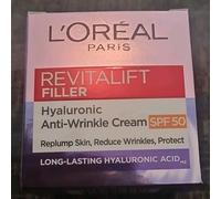L'Oreal Paris Revitalift Filler + Hyaluronic Acid Anti Ageing Anti-Wrinkle SPF 50 Replumping Day Cream 50ml