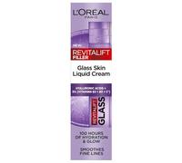 L'Oreal Paris Revitalift Filler Glass Skin Liquid Cream, Hybrid Milky Serum + Moisturiser, Korean-Skincare Inspired, For Glass Skin Glow, 100 hours Hydration, Replump Skin [Hyaluronic Acid], 50ml