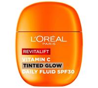 L'Oréal Paris Revitalift Clinical Vitamin C Tinted Glow Daily Fluid SPF 30, SPF 30 + Vitamin E, Tinted Glow Moisturiser with SPF and Vitamin C, 40ml