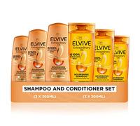 L'Oreal Shampoo and Conditioner Set by Elvive Extraordinary Oil for Dry Hair, 3 x 300ml Shampoo and 3 x 300ml Conditioner, UK's No1 haircare brand*