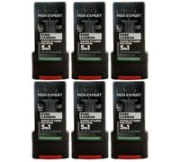 Loreal Shower Gel PURE CARBON 6 x 300ml XL Bottle for Body, Face, Hair & Beard