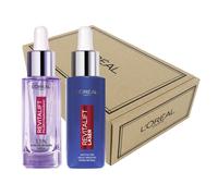 L'Oréal Skin Expert Hyaluronic Acid & Retinol Serum Duo Set, Day To Night Serum Gift Set, 2 x 30 ml