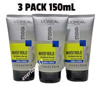 Loreal Studio Line Invisi Hold Clear Men Hair Gel Non Sticky 150ml 3 Pack