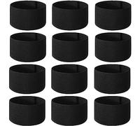 LOREC 18 PCS Black Armbands Mourning Black Arm Bands Funeral Mourning Armband Loop Closure Sports Elasticated Arm Bands Elastic Armbands for Basketball Football Captains Memorial Funeral Respect