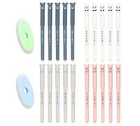 LOREC 20 Pcs Cute Erasable Pens Blue 0.35mm With 2 Pcs Erasers Rub Out Pens Cartoon Design Erasable Gel Pens Eraser Pen Blue for Kids Writing Bullet Journal Note Taking School Office Supplies