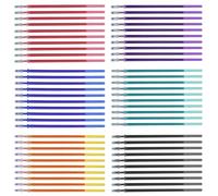 LOREC 60 Pcs Erasable Pens Refills, Erasable Pen Refills Colorful 0.35 mm Refill for Erasable Gel Pen Rub Out Pens Refills, Eraser Pen Refills for Students Kids Adults Office School