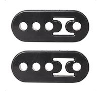 LoreenCar 2Pcs Exhaust Hanger 4-Hole Rubber Mount for Car Van Truck, Muffler Bracket Stopper, Flexible Tail Pipe Support, Silencer Hanger Bush, Fits Most Vehicles, Anti Vibration Rubber, Universal Fit