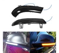 LoreenCar Dynamic Turn Signals Amber&White For VW Golf GTI V MK5 Jetta Passat B5.5 B6 EOS Sharan LED Indicator Lights Mirror Lighting Accessories 1K0949101 1K0949102 (Amber&White)
