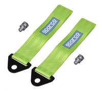 LoreenCar Universal Model Tow Rope Car Tow Loop Tow Hook High Strength Polyester Fibre Materials Trailer Rope for Front Rear Bumper Tow Hook (Green) (Green-2)