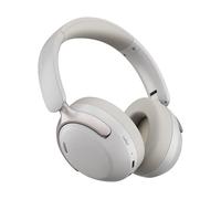 LORELEI Hybrid Active Noise Cancelling Headphones, QC30 Wireless Over Ear Headsets, 60H Playtime Bluetooth Headphones with Mic，Deep Bass Comfort Fit Ear Muff Soft-Earpads Fast Charging -White Smoke