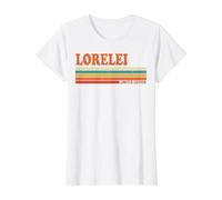 Lorelei Retro Personalized First Name Vintage Stripes Value Graphic T-Shirt, Women, White, XL
