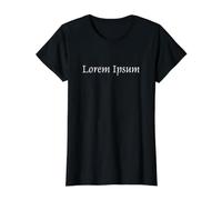 Lorem Ipsum Latin Placeholder Typewriter Geek Value Graphic T-Shirt, Women, Black, S