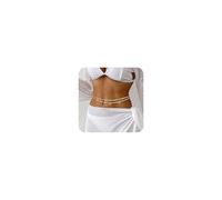 LOREMOW 2Pcs Seashell Waist Chain for Women Sexy Bikini Beaded Belly Chain Multi-Layered Starfish Pearl Summer Beach Adjustable Body Chain Shell Butterfly Pendant Waist Chain Jewelry, No Gemstone