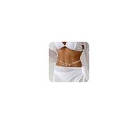 LOREMOW 2Pcs Seashell Waist Chain for Women Sexy Bikini Beaded Belly Chain Multi-Layered Starfish Pearl Summer Beach Adjustable Body Chain Shell Butterfly Pendant Waist Chain Jewelry, No Gemstone