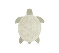 Lorena Canals Washable Sea Turtle Rug for Living Room or Bedroom Natural Olive 110 x 130 cm