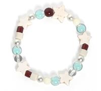 Lorenleya Big Sister Bracelets, Heart Charm Beads Stackable Bracelet Surfer Stretch Accessories Jewelry Gift for Big Sis, One Size, heishi, no gemstone