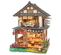 LORENOOK Book Nook for Adults with Lights, Authentic Japanese Architecture | 3D Wooden Puzzle, DIY Miniature Building Set, Relaxing Bookshelf Decor & Gift for Craft Lovers - Bridgeside Machiya