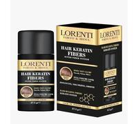 Lorenti Hair Keratin Fibers | Hair Building Powder | Instant Fix, Volumizing Smooth | No Clump | Medium Brown 27.5 gr