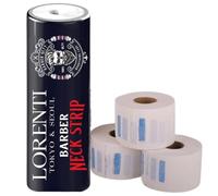Lorenti Neck Band Strip White | Disposable Neck Tissue Paper | Stretchy Neck Wrap Ruffle Paper | Flexible and Water Resistant For Hair Dressers, Barbers Hair Salons | 5 Roll Pack 500 Strip