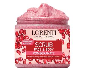 Lorenti Pomegranate Scrub 500 ML Face & Body | Firming & Radiant Supports Collagen Production Anti Aging and Wrinkle
