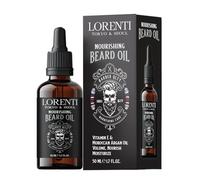 Lorenti Premium Beard Oil 100% Natural Beard Conditioner & Organic Moroccan Argan | Vitamin E Beard Oils Helps Volume, Moisturize & Nourish Beard Growth 1.69 Fl Oz (50ml)