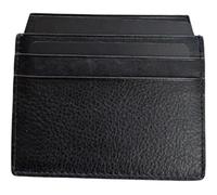 Lorenz 0995 Unisex Slim Cow Nappa Leather Card Holder (Black)