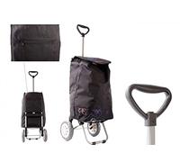 Lorenz 2 wheeled shopping trolley Wheel Shopping Trolley Check, Floral, Polka Dot, and Plain Pattern Folding Mobility Grocery Basket (6957/W BLACK FLORAL)