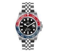 Lorenz 28196FF Automatic Men's Watch Stainless Steel Sub 100 Metres, black, Modern