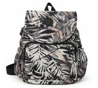 Lorenz Compact Nylon Everyday Backpack Small Lightweight - Black and White