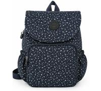 Lorenz Compact Nylon Everyday Backpack Small Lightweight - Navy Scribble