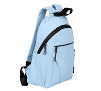 Lorenz Crinkled Nylon Backpack for Women, Lightweight Everyday Rucksack with Front Zip, 2 Side Pockets, Rear Security Pocket, 22 x 34 x 13 cm (Ice Blue)