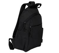 Lorenz Crinkled Nylon Backpack with Security Zip Pocket in Black LORENZ Black