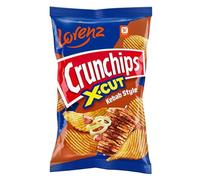 Lorenz Crunchips 3 Packets 130g | Lorenz X-cut Potato Snacks, Flavored Chips | (3 Pack, Kebab Style)