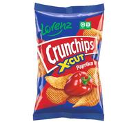 Lorenz Crunchips 6 Packets 130g | Lorenz X-cut Potato Snacks, Flavored Chips | (6 Pack, Paprika)