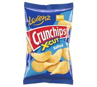 Lorenz Crunchips 6 Packets 130g | Lorenz X-cut Potato Snacks, Flavored Chips | (6 Pack, Salted)