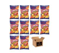 Lorenz Curly Peanut Classic & Mexican Style Snacks | Crunchips X-Cut Ridged Potato Crisps - Extra Crunchy Savoury Snacks for Sharing, Pub & BBQ (Pack of 10, Crunchips XCut Hot & Spicy 140g)