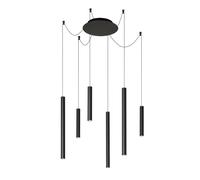 Lucide Lorenz Modern Pendant Light 120Cm - Led Dim. - 6X4W 3000K - Black