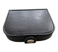 Lorenz Goat Nappa Leather Square Tray Purse with Note Section - Black