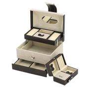Lorenz Jewellery Box with Auto Motion Compartments & Travel Case - One Colour