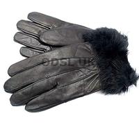 Lorenz Ladies Black Soft Leather Gloves - Medium