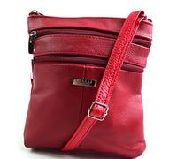 Lorenz Ladies Leather Shoulder Bag - Red