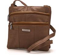 Lorenz Ladies Small Genuine Soft Leather Cross Body / Shoulder Bag (1) # 1941 - Brown