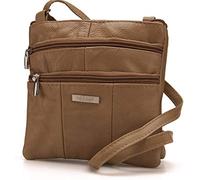 Lorenz Ladies Small Genuine Soft Leather Cross Body / Shoulder Bag (1) # 1941 - Tan