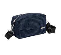 Lorenz Ladies Striped Crossbody Bag Waxed Feel - Lightweight Shoulder Bag with Adjustable Detachable Strap & Multiple Pockets