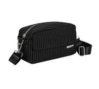 Lorenz Ladies Striped Crossbody Bag Waxed Feel - Lightweight Shoulder Bag with Adjustable Detachable Strap & Multiple Pockets