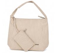 Lorenz Ladies Striped Tote Bag Waxed Feel Large Top Zip Shoulder BagLadies Striped Tote Bag Waxed Feel - Large Top Zip Shoulder Bag with Detachable Zipped Accessory Purse