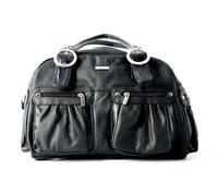 Lorenz Large Leather Bag with synthetic trim in Black (3786)